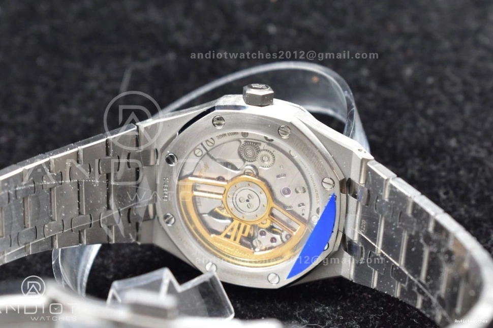 APSF A4302 Royal 15500 Clone Oak Bracelet SS on 41mm Textured 449 Best Affordable Super Edition 1:1 White SS Dial 0206